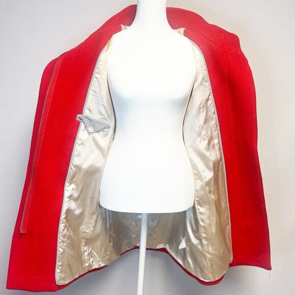J. Crew Red Cocoon Wool Coat - Picture 6 of 10